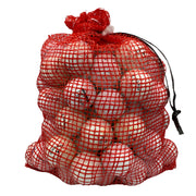 Golf Ball Planet mesh bag front view showing 72 balls and easy carry benefit
