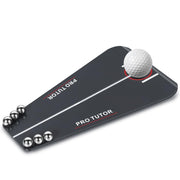 Golf Putting Tutor front view showing alignment mirror and gates for improved setup
