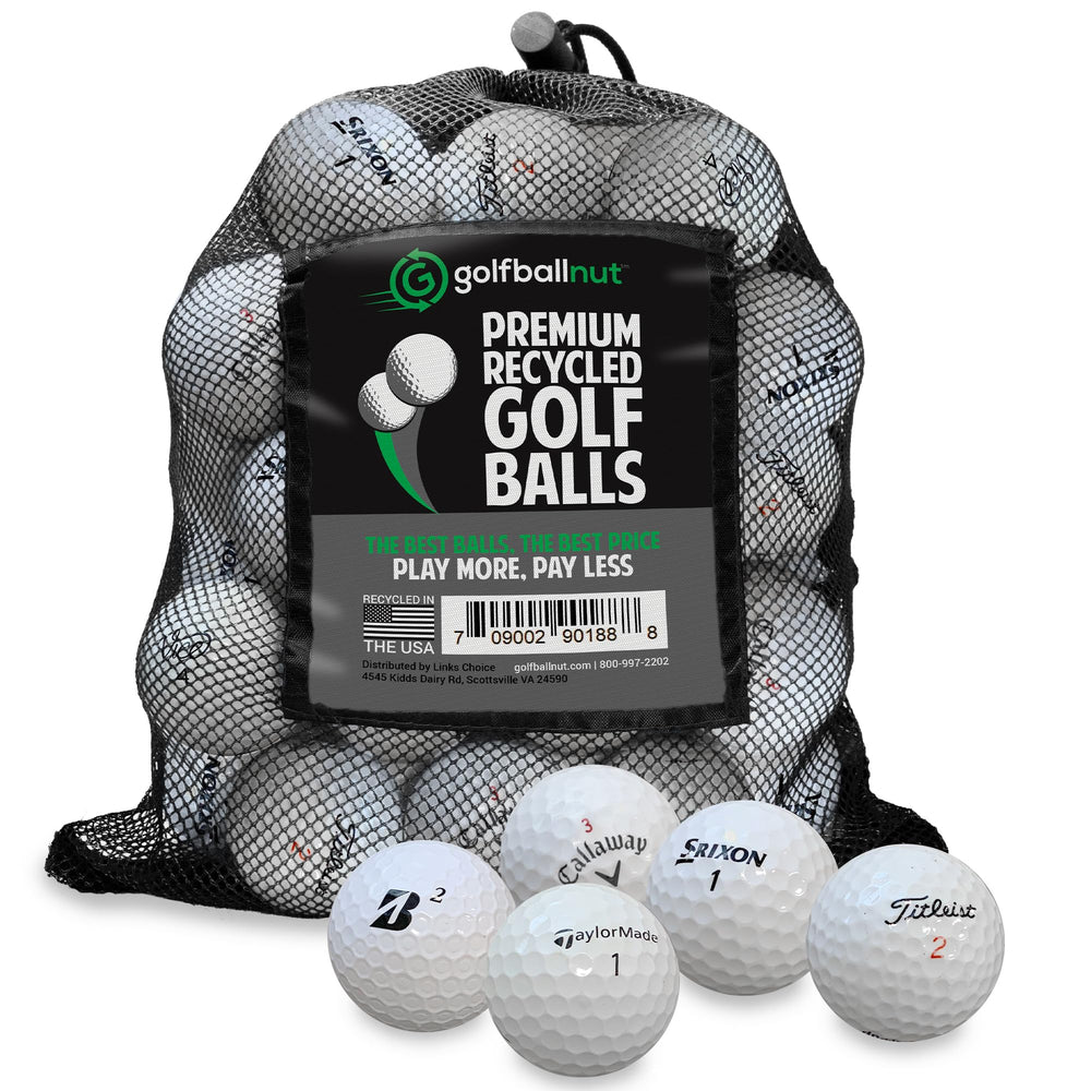 GolfBall Nut front packaging showing assorted recycled balls and value