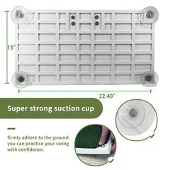 Golfupp adjustable height settings on mount showing practice versatility