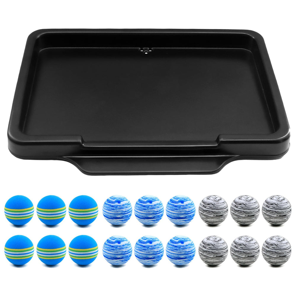 Golfupp tray front view shows organized storage and quick access