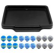 Golfupp tray front view shows organized storage and quick access