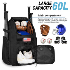 Goloni shoe compartment open displaying isolated cleat storage and ventilation