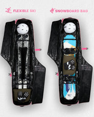 Gonex interior padding and straps keeping skis secure and scratch-free