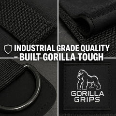 Gorilla Grips used on a barbell during deadlift demonstrating improved grip endurance