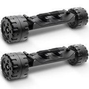 GoSports Outdoors front view of Cuddy Crawler wheel kit showing complete assembly and easy transport benefit
