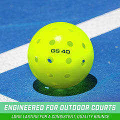 GoSports GS 40 ball in play on outdoor court demonstrating predictable bounce