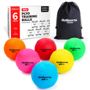 GoSports PRO front pack showing six weighted balls and tote, durable carry benefit