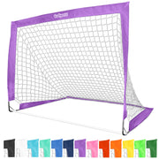 GoSports purple goal front view showing full 4x3 ft frame and clear target