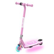 Gotrax front view showing handlebars and illuminated wheels for safer visibility