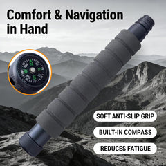 GOUTIME close-up of EVA foam handle showing ergonomic grip reduces hand fatigue