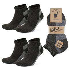 GoWith front view of two sock pairs showing color and ankle cut benefit warmth