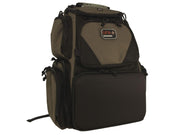 G.P.S. backpack front view showing organized pockets and sturdy construction for easy carrying