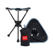 GRAND TRUNK front view of stool showing compact portability and stable seat