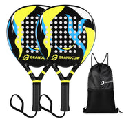 GRANDCOW front view teardrop racket showing balanced shape and playability