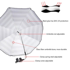 GRANDMEI universal clamp detail demonstrating secure attachment benefit