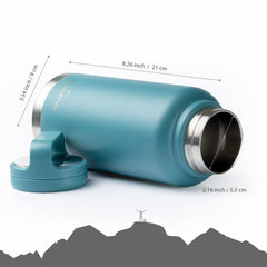 GrandTies wide mouth loaded with ice for easier filling and cleaning