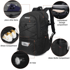 GRANDUP main compartment with inner pockets organizing laptop and gear