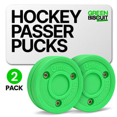 Green Biscuit close-up of puck profile highlighting realistic on‑ice feel