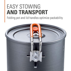 GSI Outdoors Halulite Boiler nesting stove and fuel for space-saving benefit