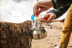 GSI Outdoors kettle spout close-up highlighting controlled pour benefit