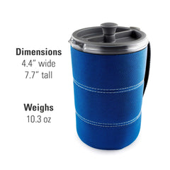 GSI Outdoors JavaPress top open wide mouth for easy loading and cleaning benefit