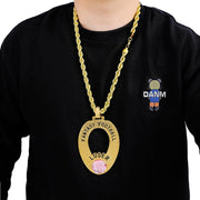 guancrown front view loser chain medal shows bold pendant and bragging rights