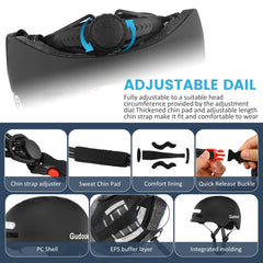 Gudook helmet removable padding close-up demonstrating comfort and washability