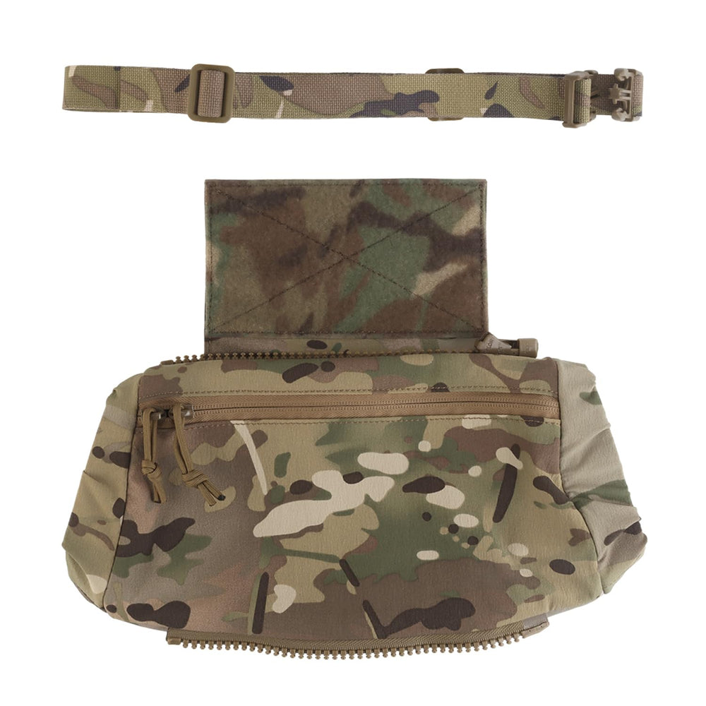 GYDEHUTJ front view showing compact tactical muff for hand warmth and gear access