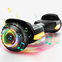 Gyroor G13 front view showing LED lights and durable design for safer rides
