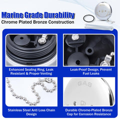 GYUTONG stainless steel beaded chain keeping the cap attached