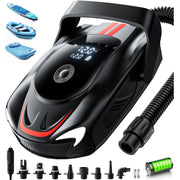 HAIUEYE electric pump front view showing compact portable design and quick setup benefit