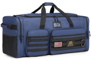 HAMBOLY front view showing full 130L capacity and organized pockets for travel