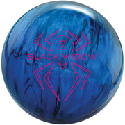 Hammer Black Widow Mania front view showing coverstock and glossy finish for strong backend