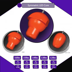 Hammer Purple Pearl size and label showing 15lb weight for accurate selection