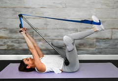Hamstring King lever mechanism detail showing low-effort stretching benefit