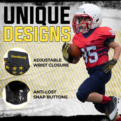 HANDLANDY youth glove catching football in play for secure ball control