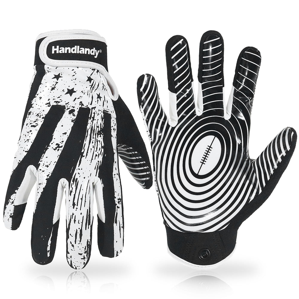 HANDLANDY front view of gloves showing clean white design and improved catching