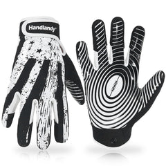 HANDLANDY front view of gloves showing clean white design and improved catching