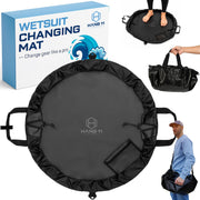 Hang 11 front view packaged mat bag showing black finish and portability benefit