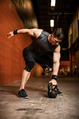 Harbinger side profile on wrist showing range of motion while supporting joint