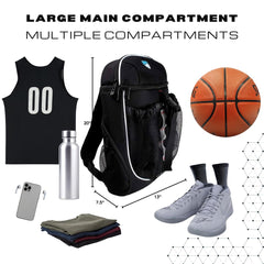 Hard Work Sports open shoe compartment displaying roomy ventilated storage for shoes