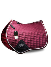 Harrison Howard front view saddle pad showing slim profile and polished look for improved contact