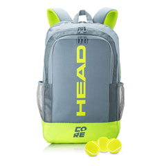 HEAD front view of backpack shows organized storage and sporty design