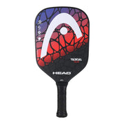 HEAD Radical Tour front face showing graphite surface and larger sweet spot for control