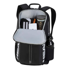 HEAD Tour Backpack 25L shoe compartment close-up keeps shoes separated and protects clothing