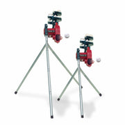 Heater front view showing compact pitching head and feeder, easy setup benefit