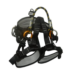 HeeJo front view padded harness showing comfortable seat and broad support