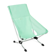 Helinox Beach Chair front view in Biscay Green showing stable low profile and comfort