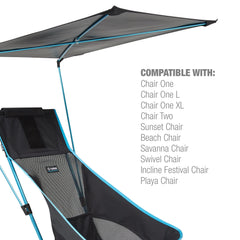 Helinox side profile with tilted canopy for adjustable sun coverage